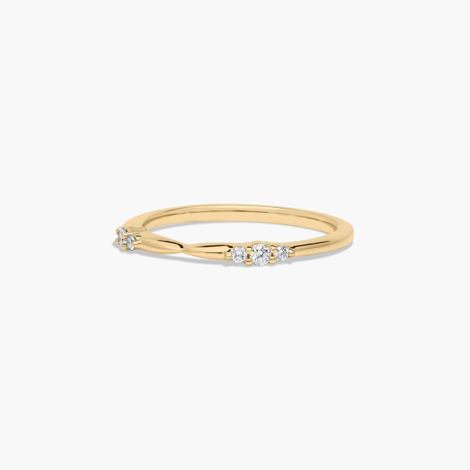 Accent Diamond Wedding Ring In 18K Yellow Gold (1.50mm) By James Allen