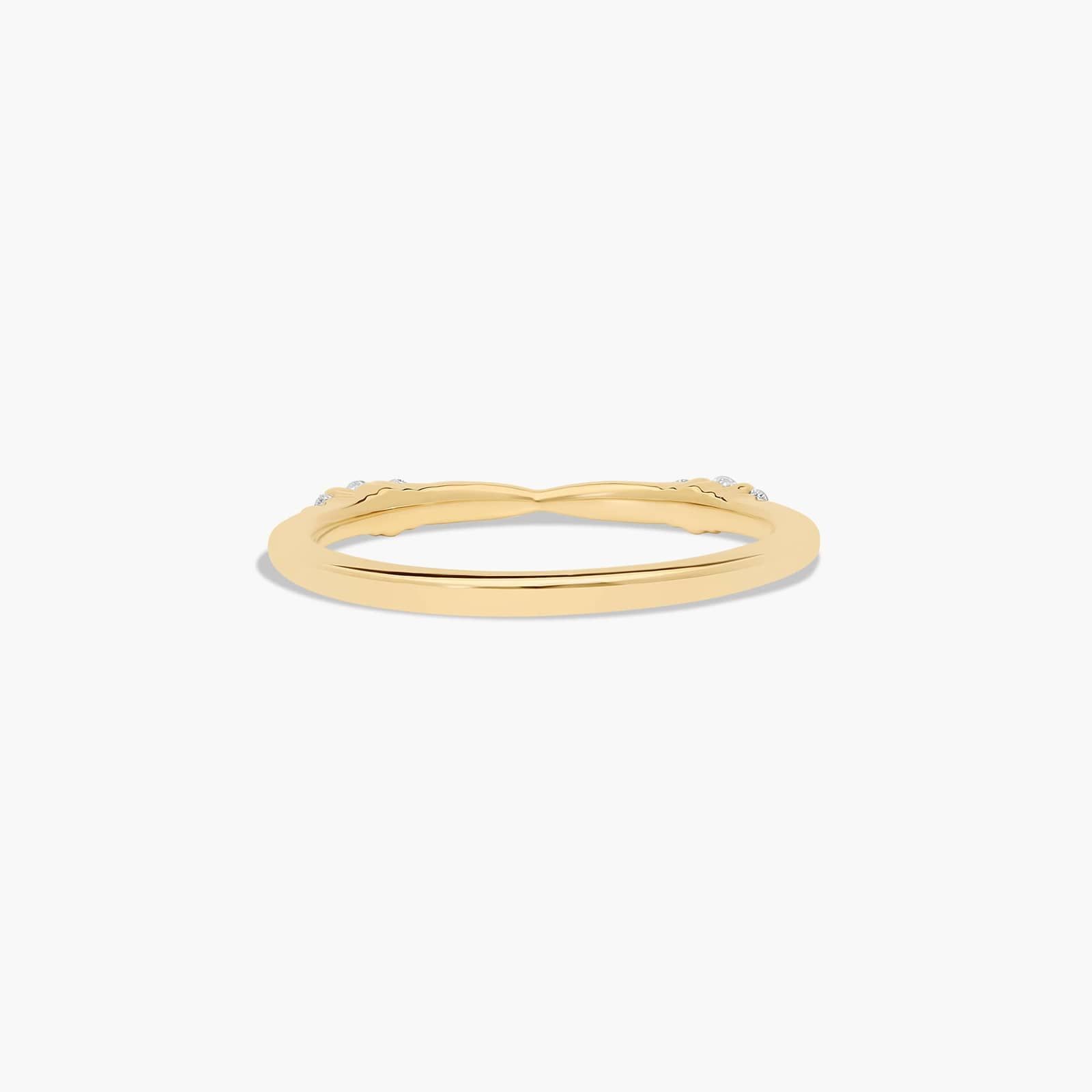 Accent Diamond Wedding Ring In 14K Yellow Gold (1.50mm) By James Allen