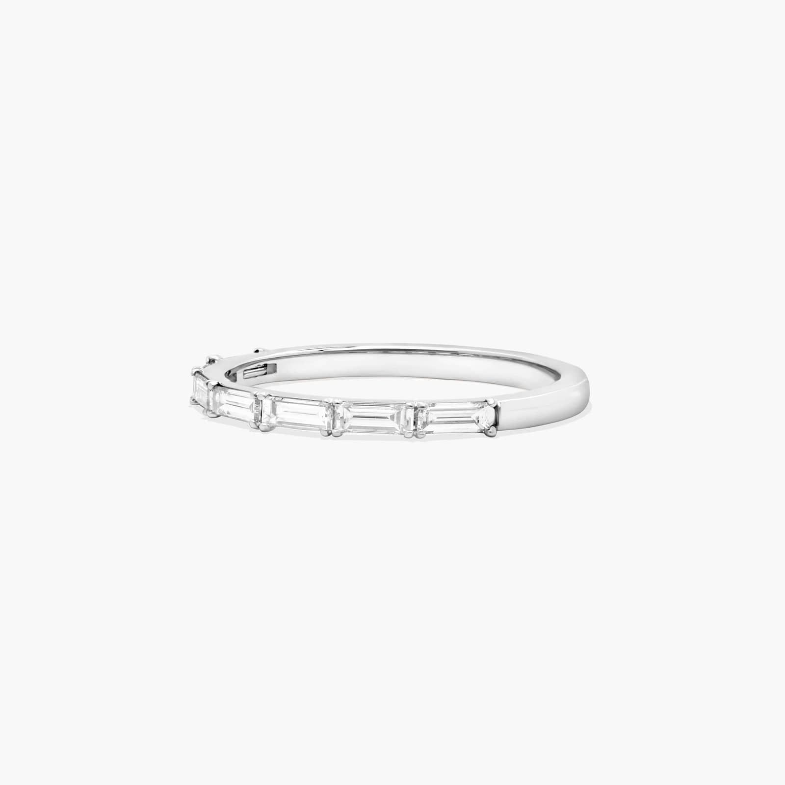 Floating Line Diamond Wedding Ring In Platinum (2.00mm) By James Allen