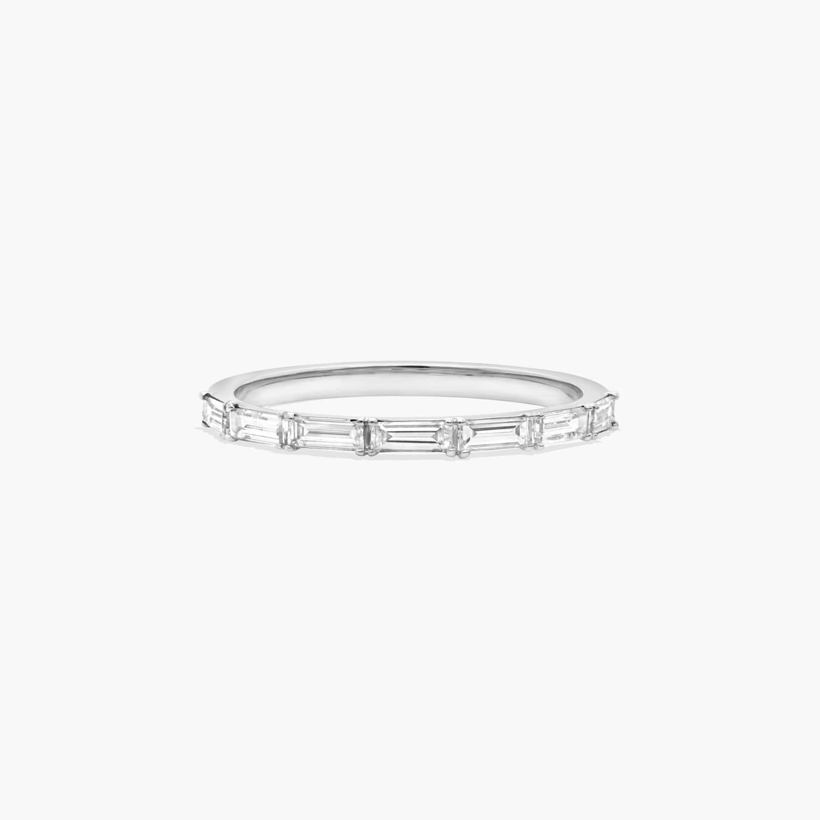 Floating Line Diamond Wedding Ring In 14K White Gold (2.00mm) By James Allen