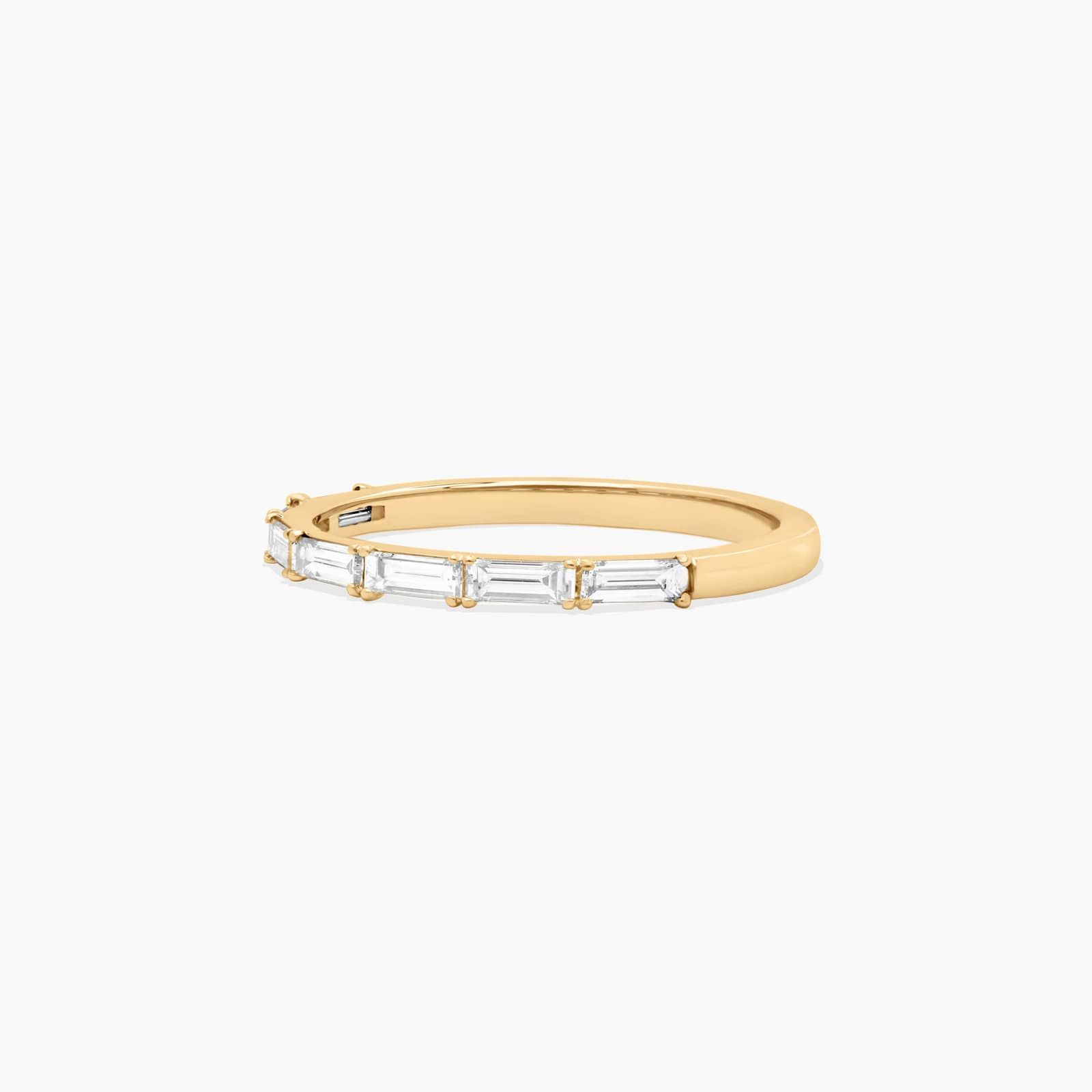 Floating Line Diamond Wedding Ring In 14K Yellow Gold (2.00mm) By James Allen