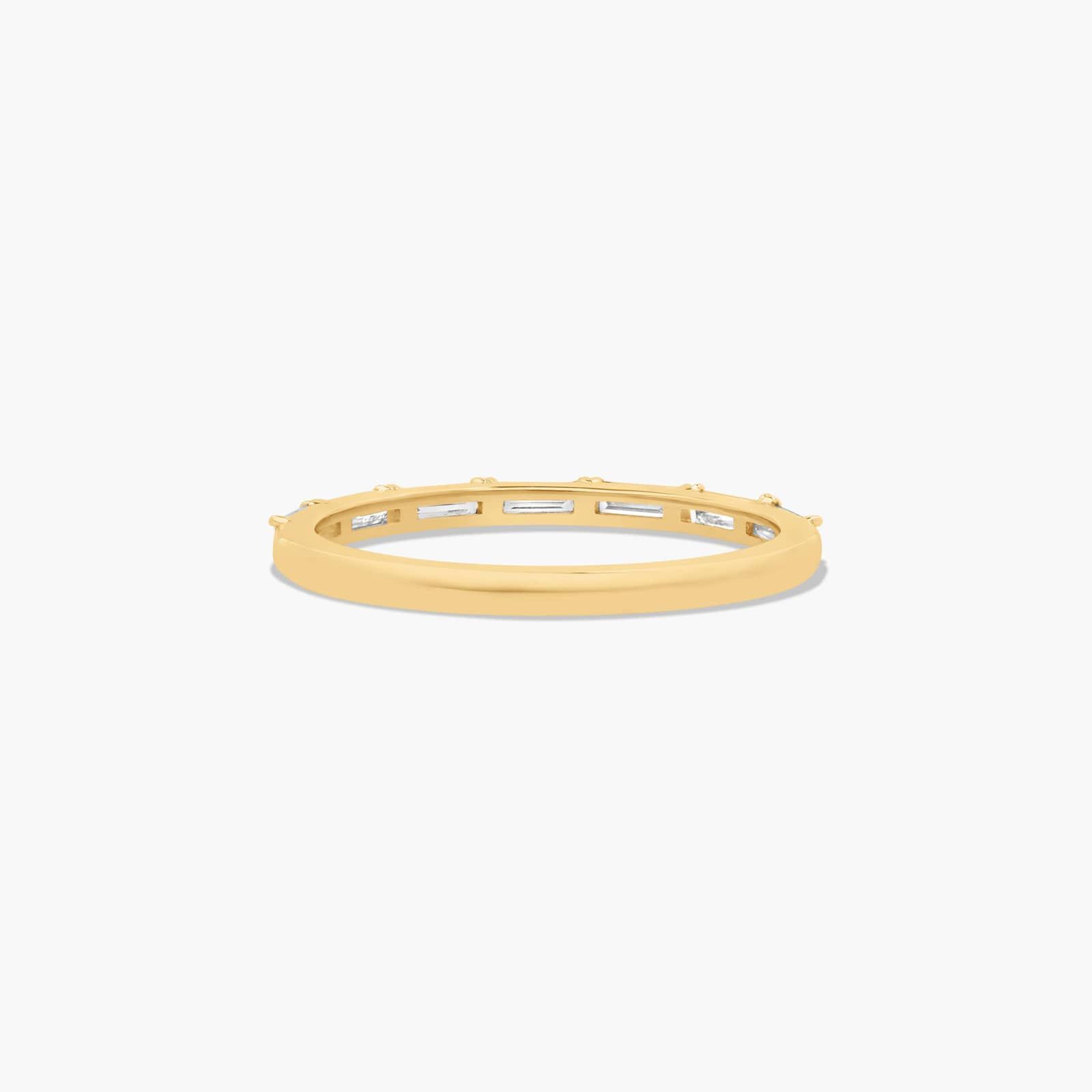Floating Line Diamond Wedding Ring In 14K Yellow Gold (2.00mm) By James Allen
