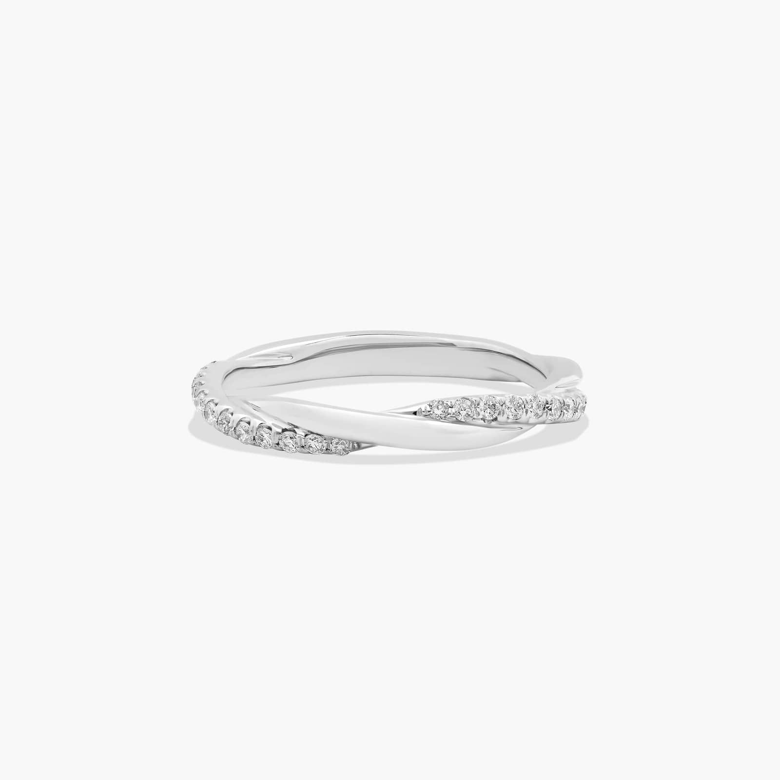 Twisted Pavé Diamond Wedding Ring In 14K White Gold (2.00mm) By James Allen