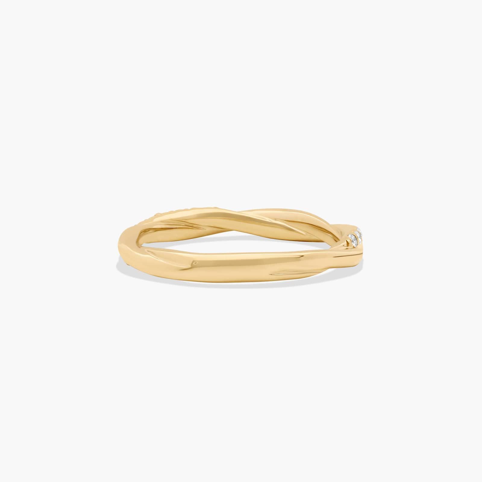 Twisted Pavé Lab-Grown Diamond Wedding Ring In 18K Yellow Gold (2.00mm) By James Allen