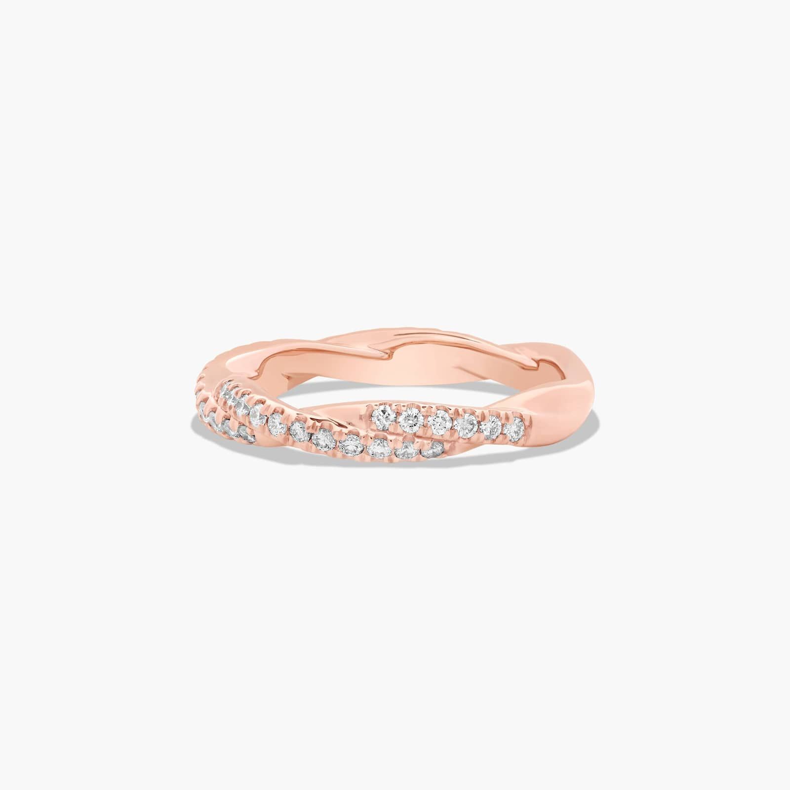 Pavé Rope Diamond Wedding Ring In 14K Rose Gold (2.60mm) By James Allen
