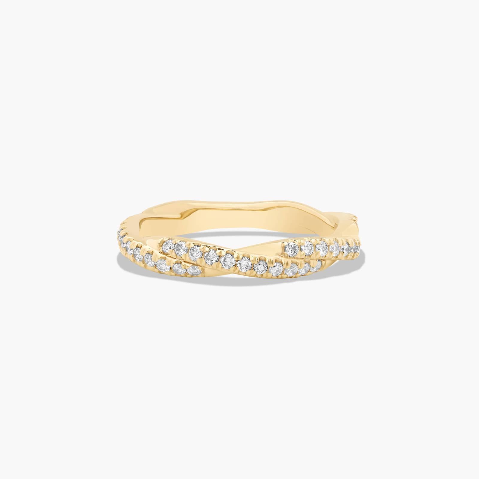 Pavé Rope Diamond Wedding Ring In 14K Yellow Gold (2.60mm) By James Allen