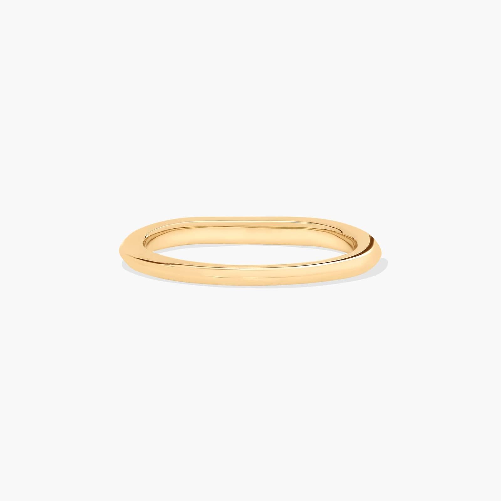 Modern Fleur-De-Lis Pavé Diamond Wedding Ring In 18K Yellow Gold (1.50mm) By James Allen