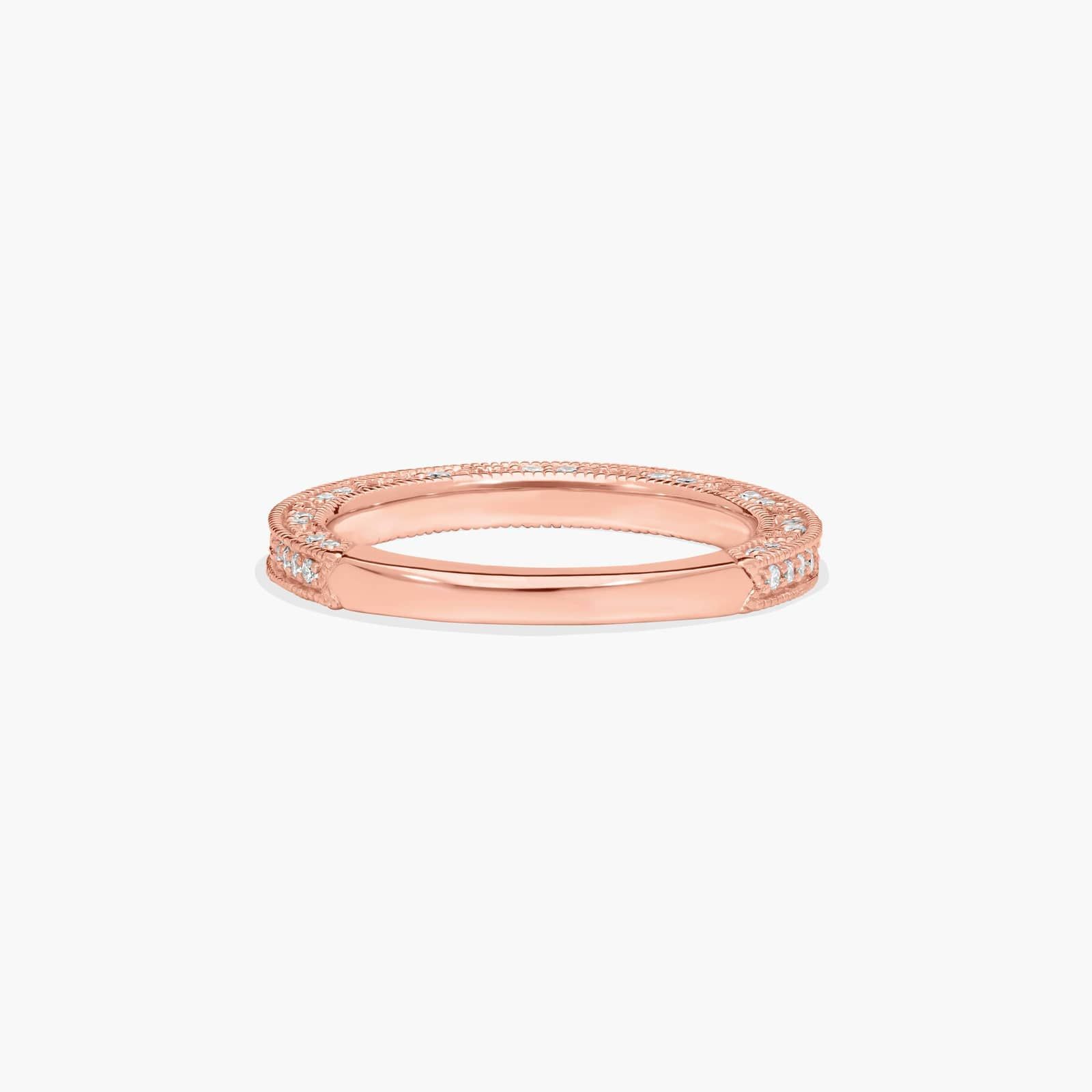 Milgrain Lace Wedding Ring In 14K Rose Gold (2.00mm) By James Allen