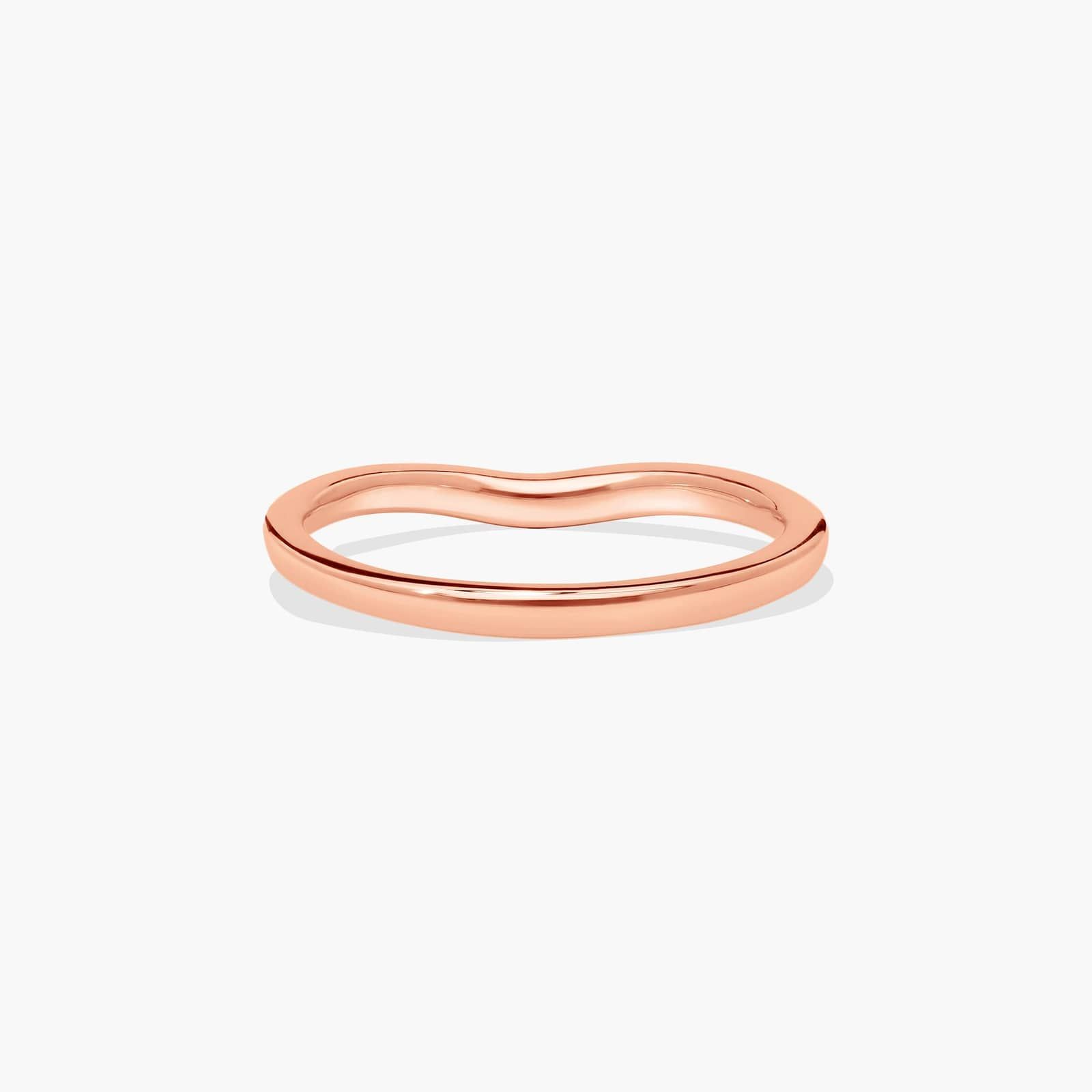 Petite Pavé Curved Diamond Wedding Ring In 14K Rose Gold (1.50mm) By James Allen