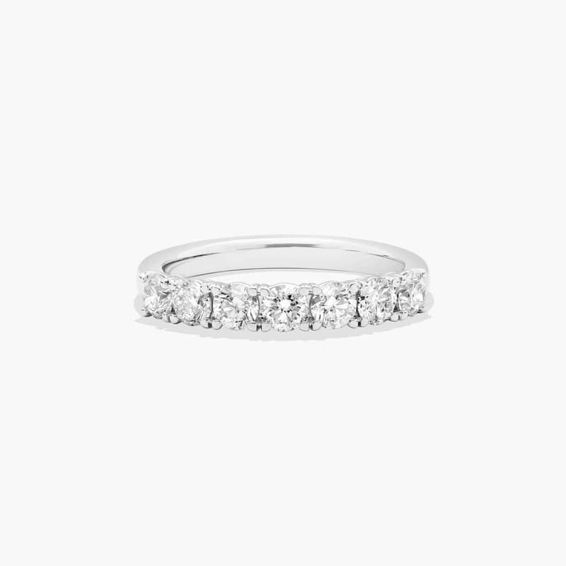 Seven Stone Wedding Ring With 1 CTW Diamonds In 14K White Gold (2.00mm) By James Allen