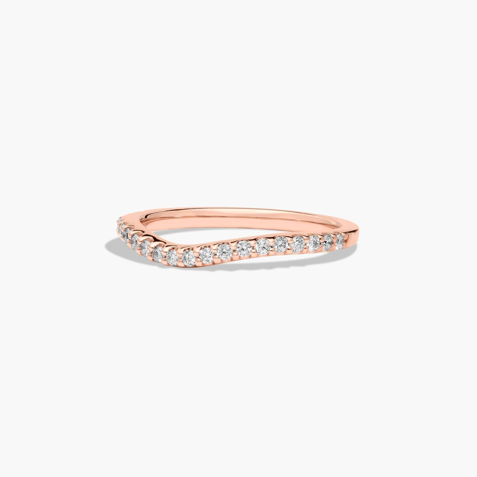 Curved Diamond Wedding Ring In 14K Rose Gold (1.50mm) By James Allen