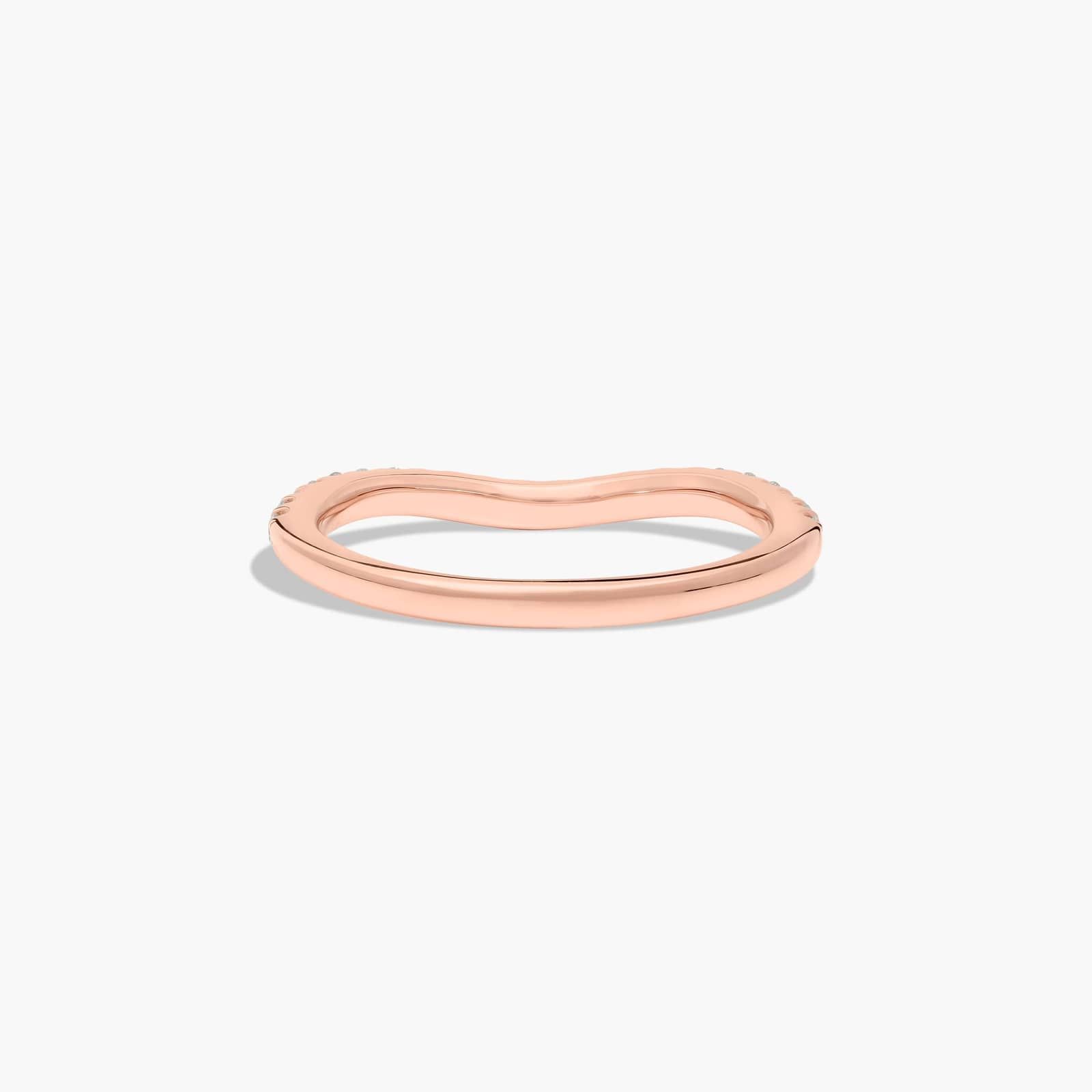 Curved Diamond Wedding Ring In 14K Rose Gold (1.50mm) By James Allen