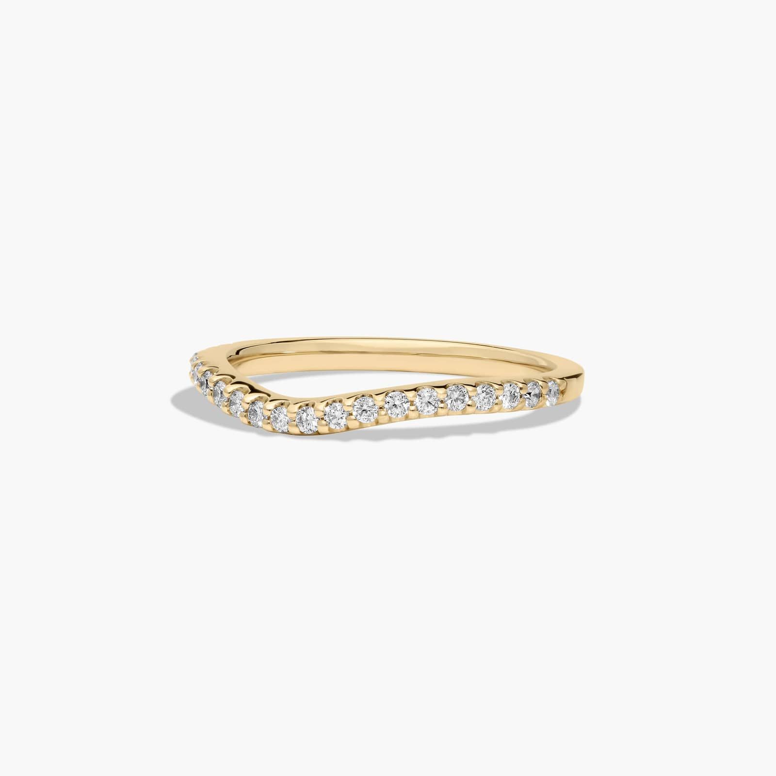 Curved Diamond Wedding Ring In 18K Yellow Gold (1.50mm) By James Allen