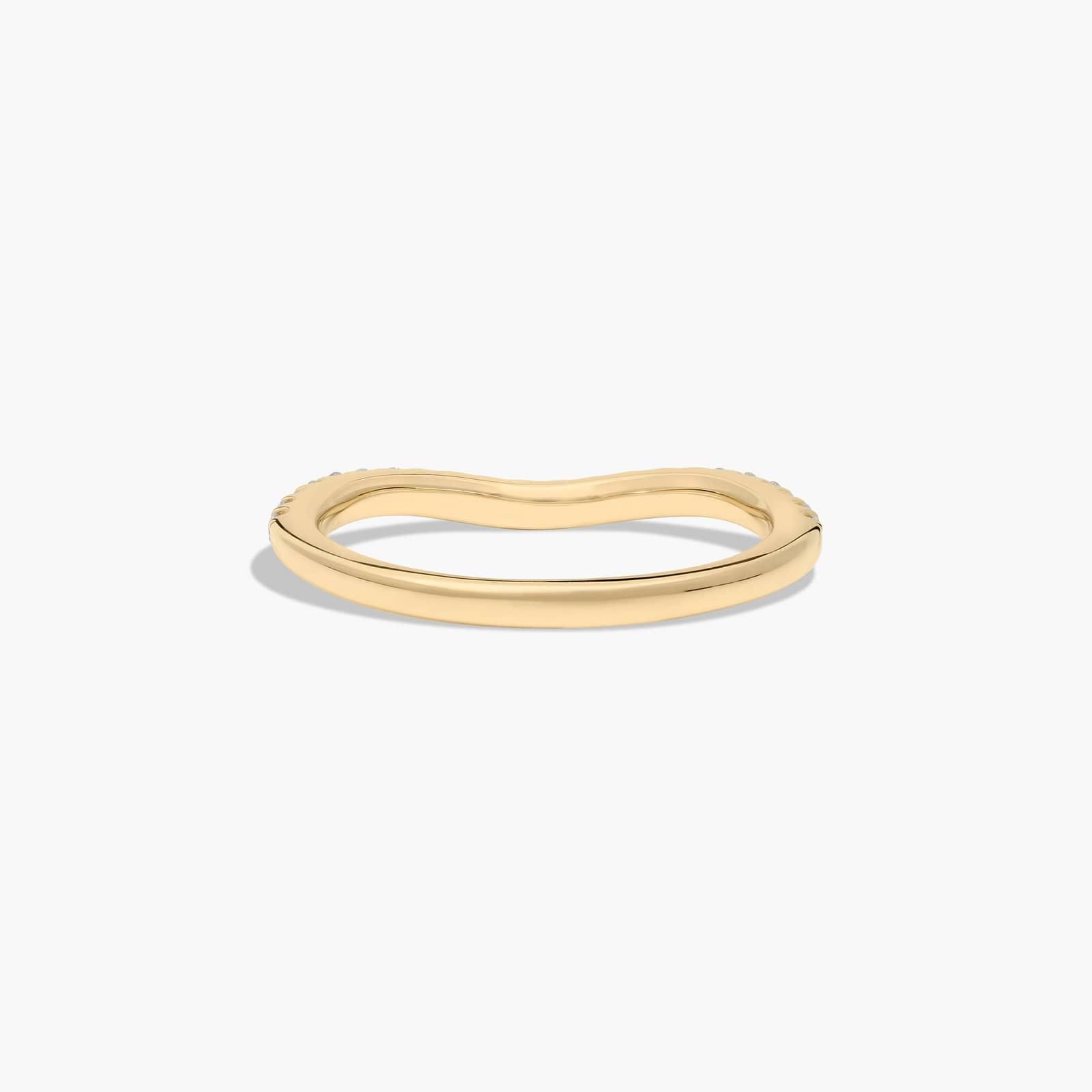 Curved Diamond Wedding Ring In 14K Yellow Gold (1.50mm) By James Allen