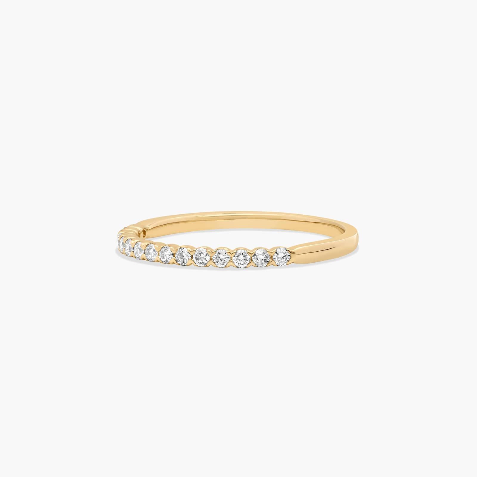 Fishtail Wedding Ring With 0.2 CTW Diamonds In 14K Yellow Gold (1.50mm) By James Allen
