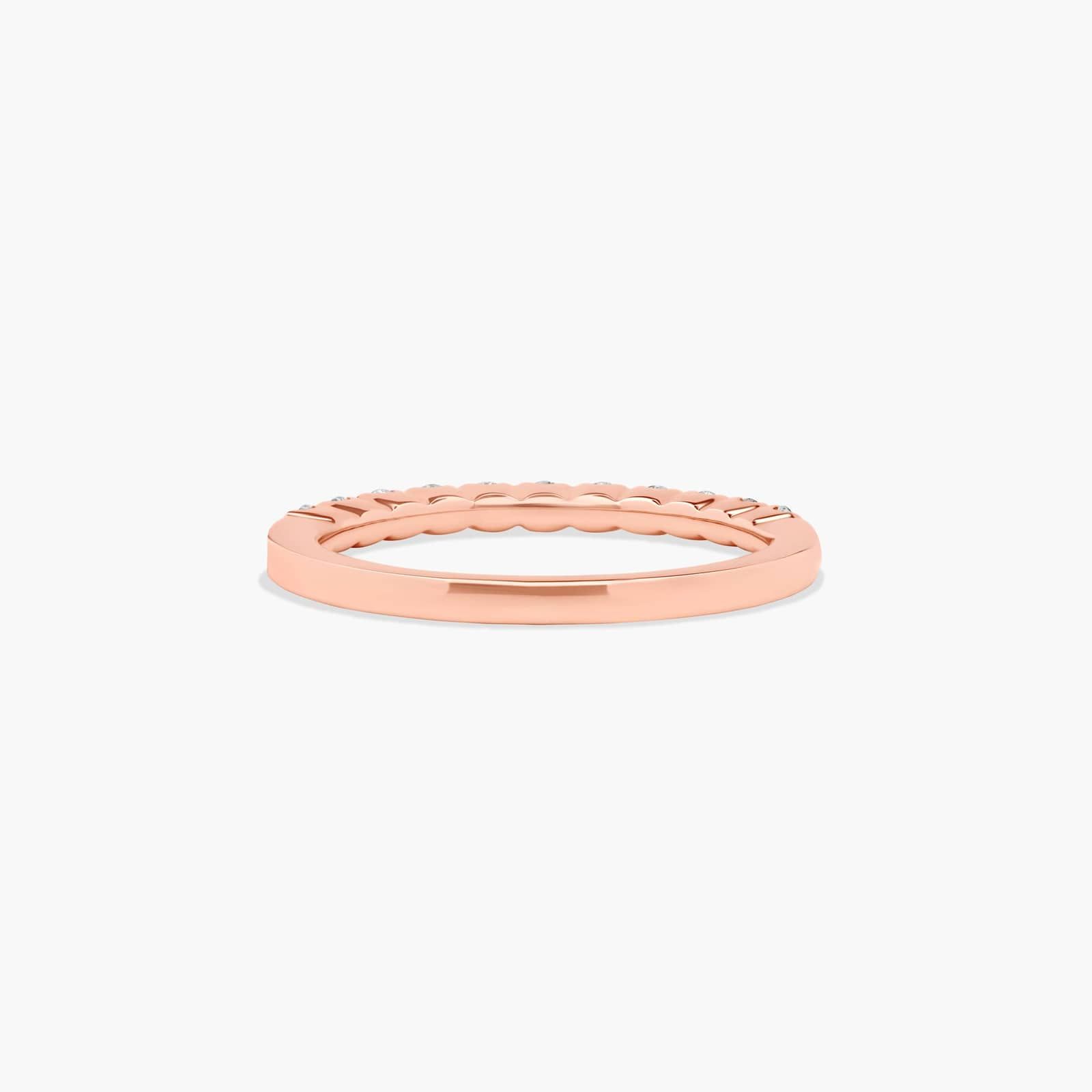 Fishtail Wedding Ring With 0.3 CTW Diamonds In 14K Rose Gold (2.00mm) By James Allen