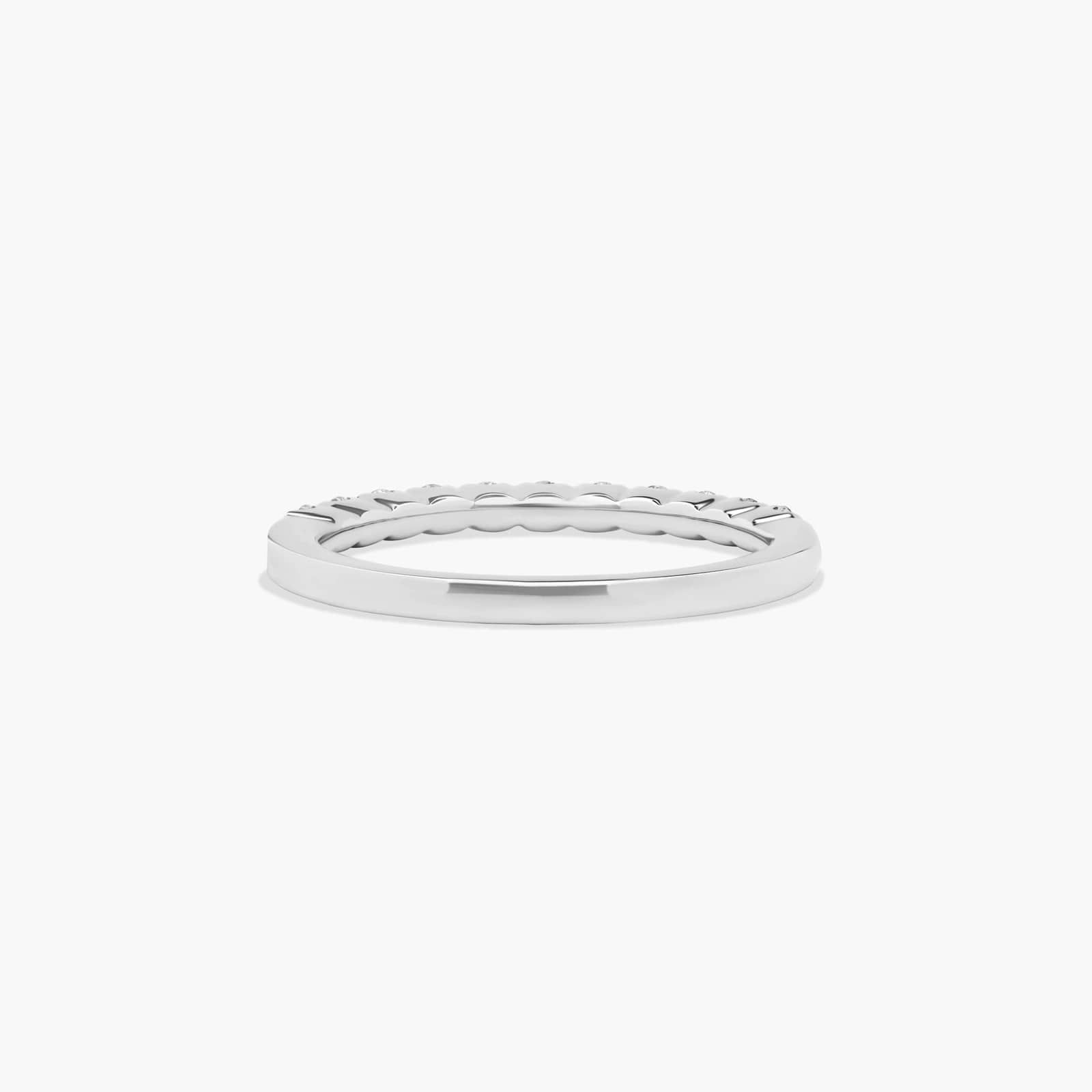 Fishtail Wedding Ring With 0.3 CTW Diamonds In 14K White Gold (2.00mm) By James Allen