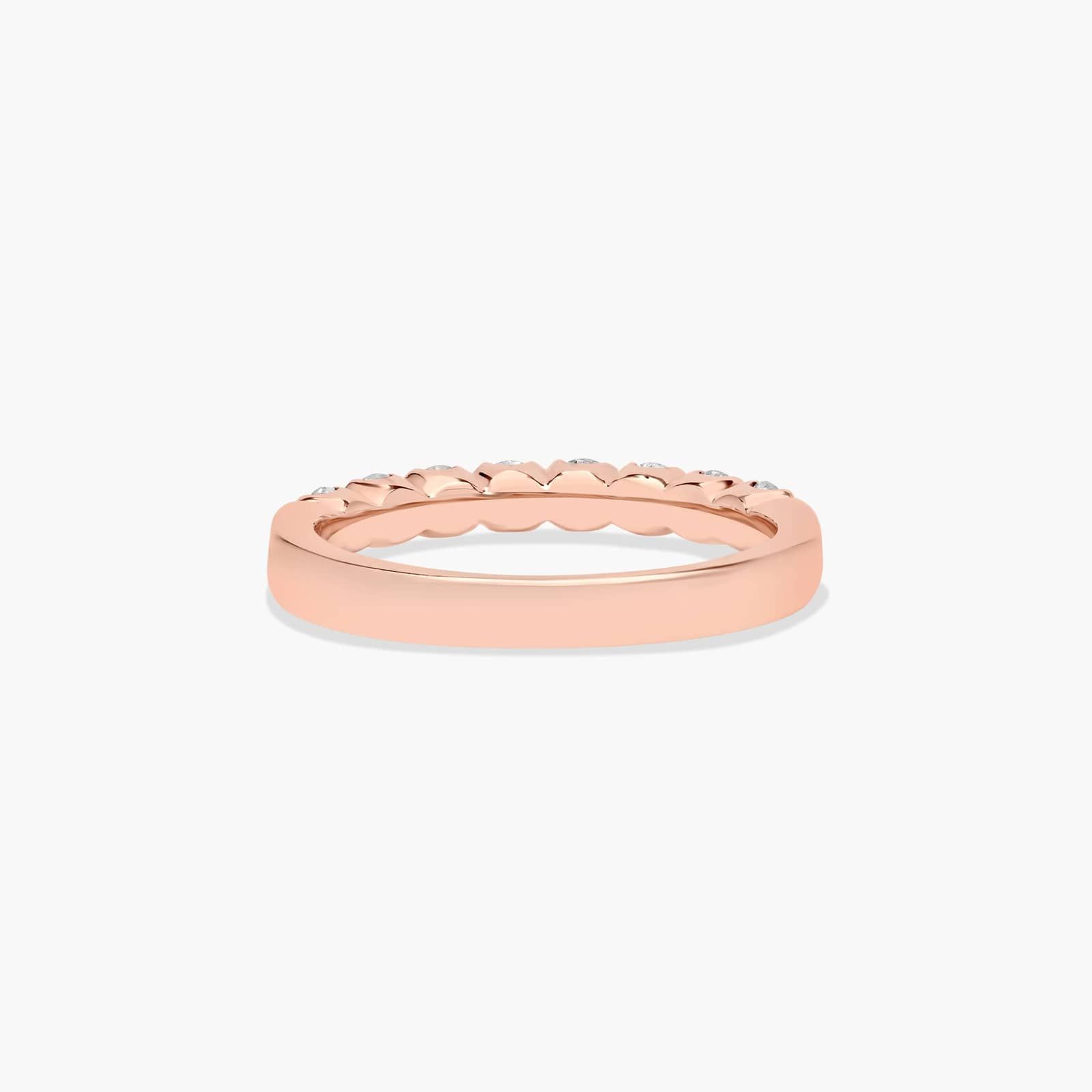 Fishtail Wedding Ring With 0.5 CTW Diamonds In 14K Rose Gold (2.50mm) By James Allen