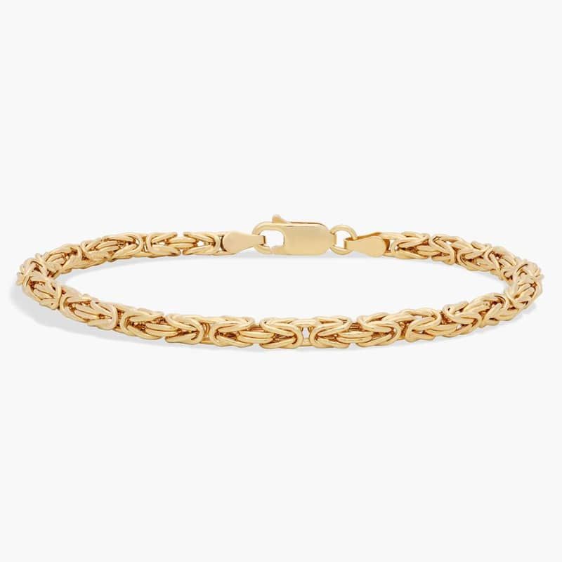 7.5" Petite Byzantine Bracelet in 14k Italian Yellow Gold (3.2 mm)