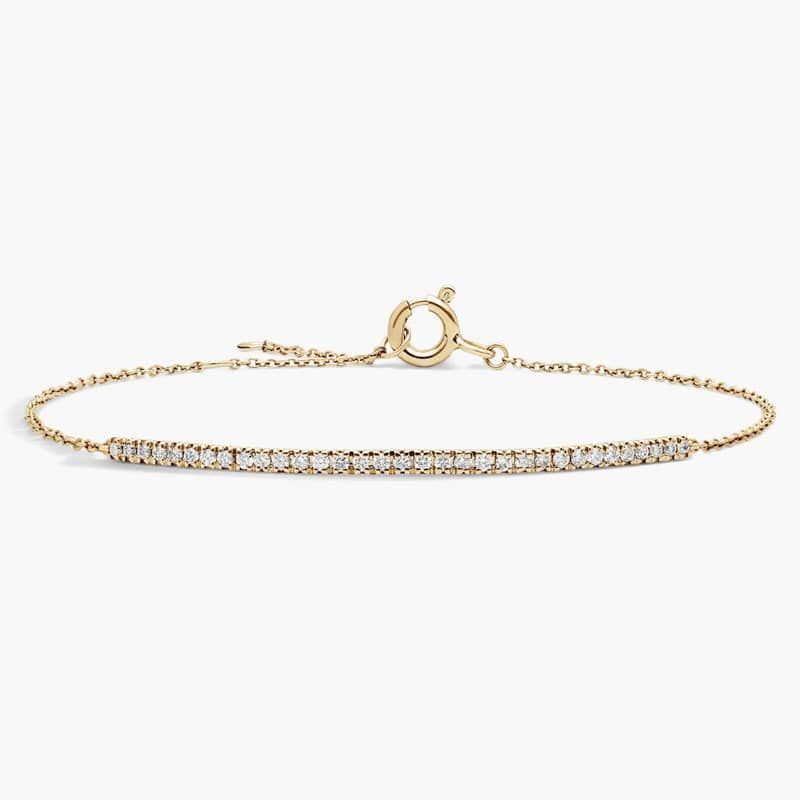 Mini Diamond Bar Bracelet in 14k Yellow Gold (1/5 ct. tw.)