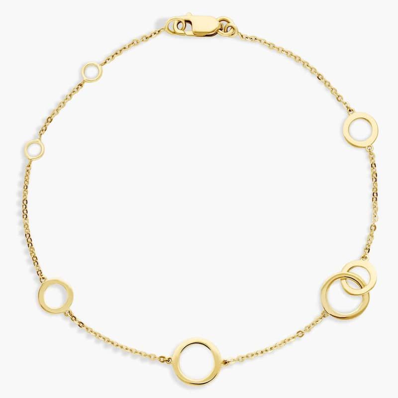 Mini Circle Bracelet in 14k Yellow Gold (1 mm)