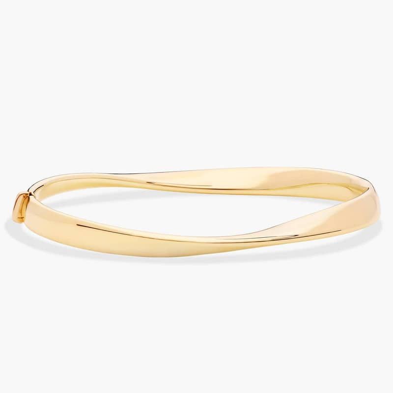 Twist Bangle in 14k Italian Yellow Gold