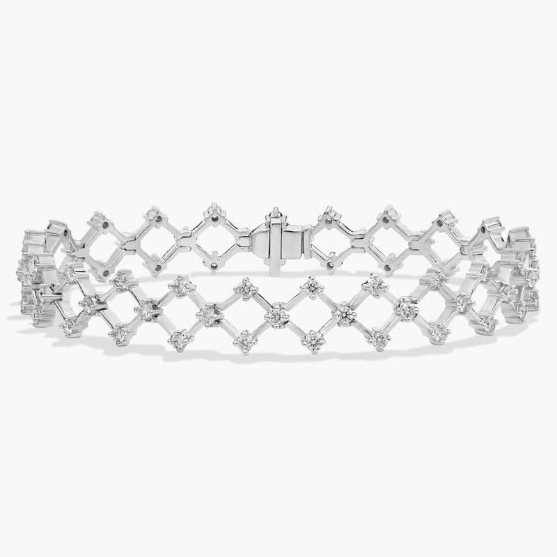 Blue Nile Studio Galaxy Diamond Tennis Bracelet in 18k White Gold (2.2 ct. tw)
