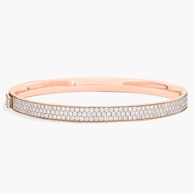 Diamond Pavé Bangle Bracelet in 18k Rose Gold (5 ct. tw.)
