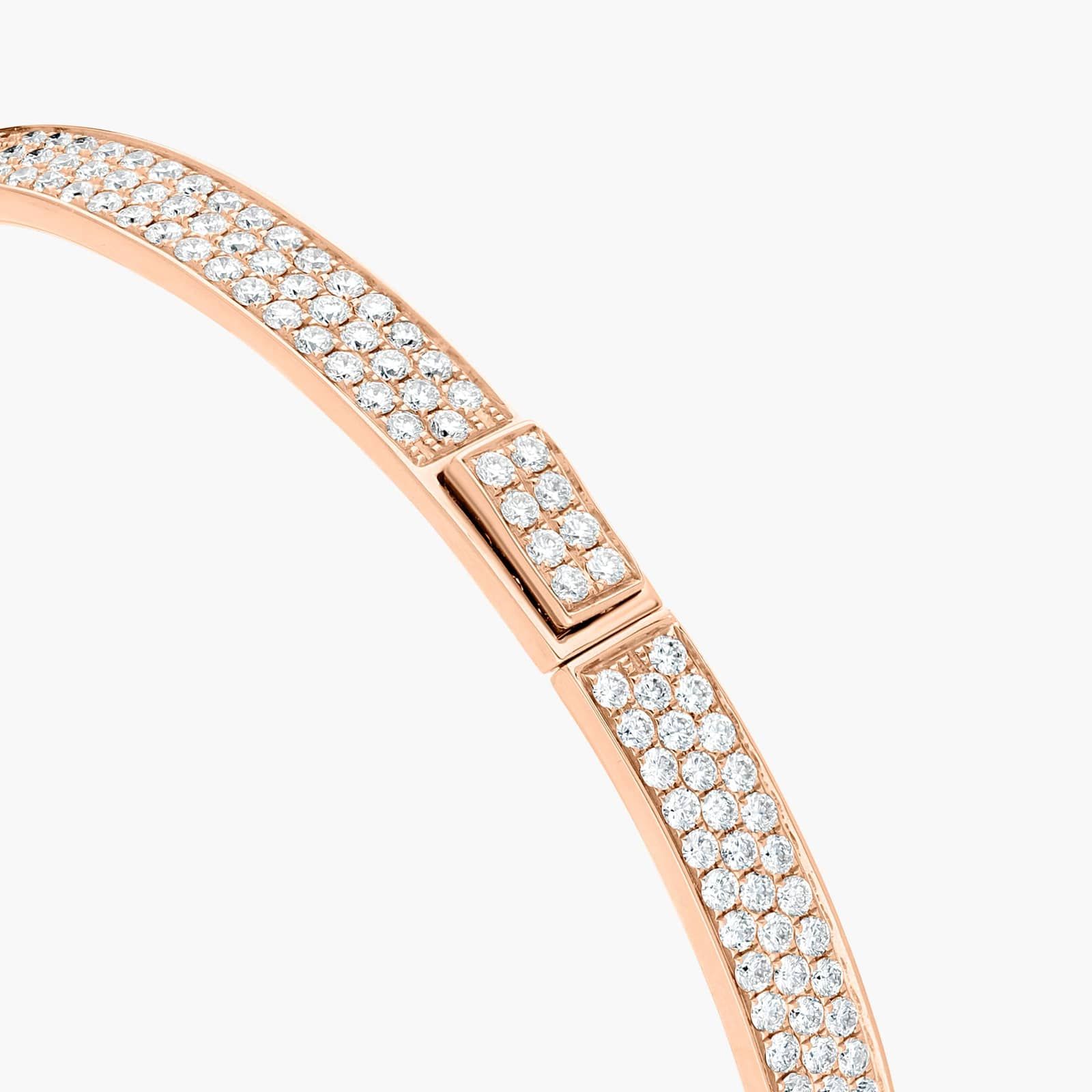 Diamond Pavé Bangle Bracelet in 18k Rose Gold (5 ct. tw.)