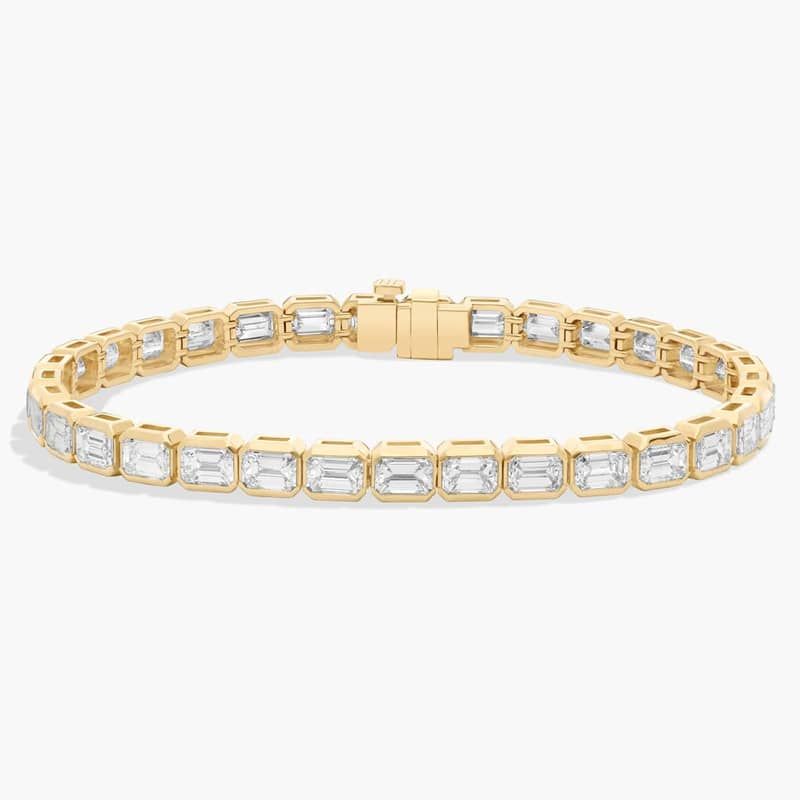 Emerald-Cut Diamond Eternity Bracelet in 18k Yellow Gold (9 7/8 ct. tw.)