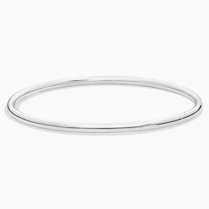 Slip Bangle in 14k Italian White Gold (2.9 mm)