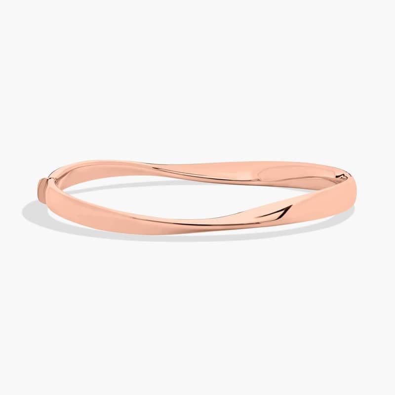 Twist Bangle in 14k Italian Rose Gold