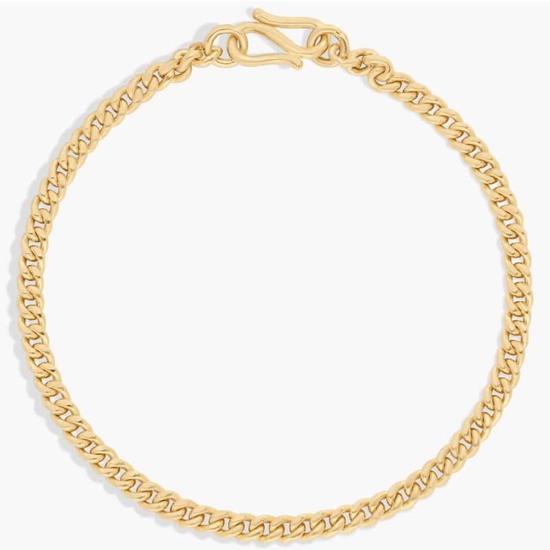 7.5" Curb Link Bracelet in 24k Yellow Gold (3.7 mm)