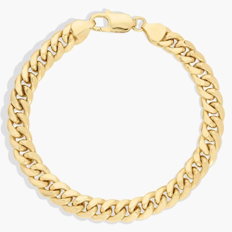 8" Miami Cuban Link Bracelet in 14k Yellow Gold (7.3mm)