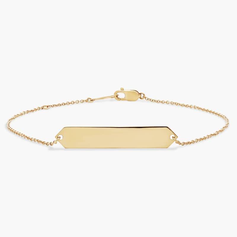 8" Bar Bracelet in 14k Yellow Gold (1.1 mm)