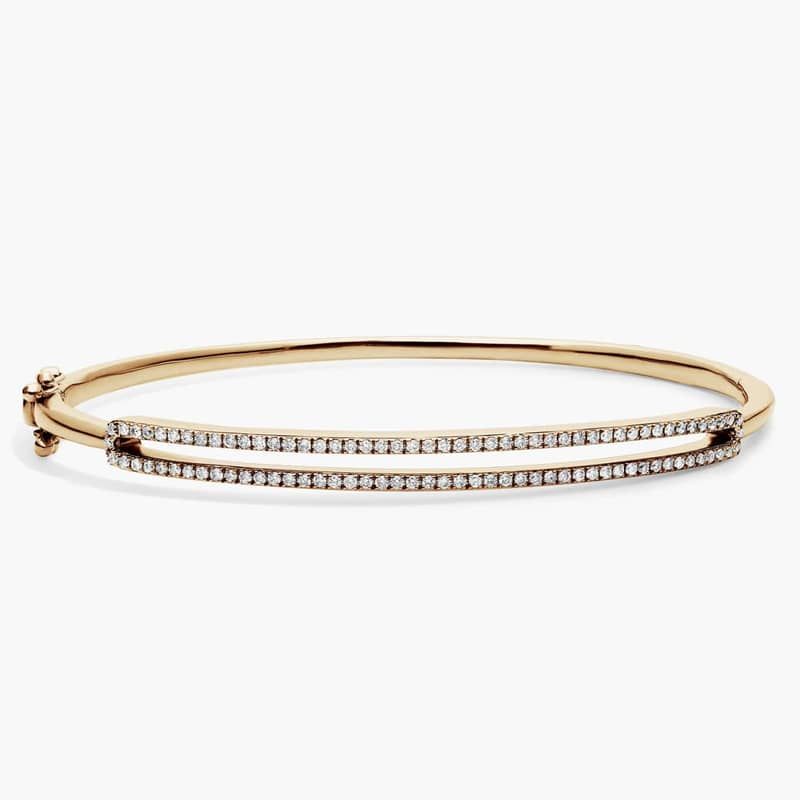 Open Bar Diamond Bangle in 14k Yellow Gold (1/2 ct. tw.)