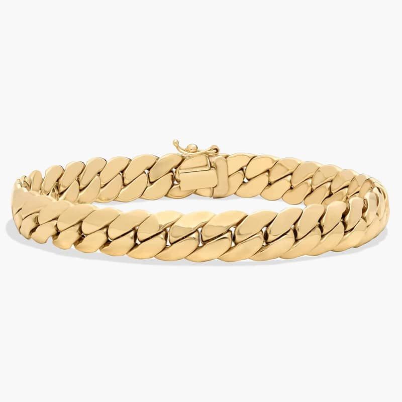 9" Fancy Link  Bracelet in 14k Yellow Gold (9 mm)