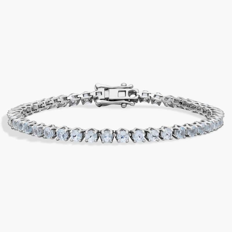 Sky Blue Topaz Tennis Bracelet in Sterling Silver (3mm)