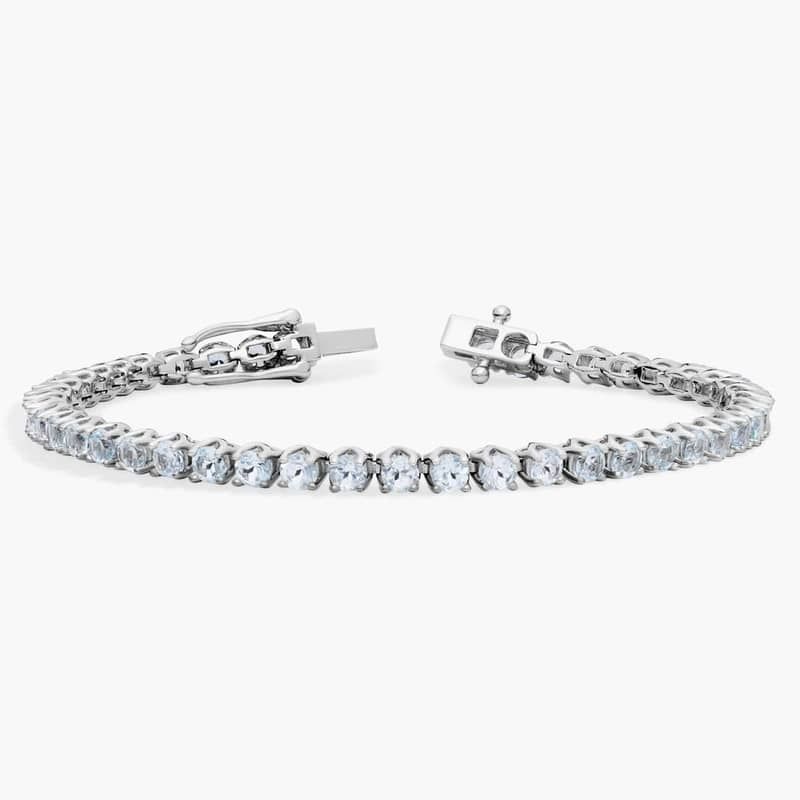 Sky Blue Topaz Tennis Bracelet in Sterling Silver (3mm)