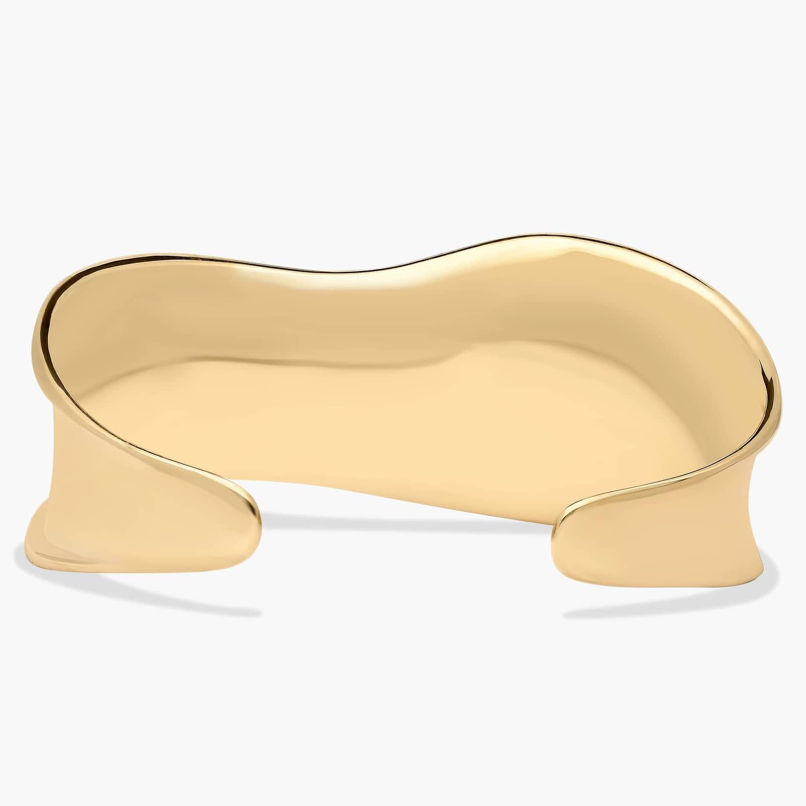 Diamond Wave Cuff Bracelet in 14K Yellow Gold (1 1/2 Ct. Tw.)