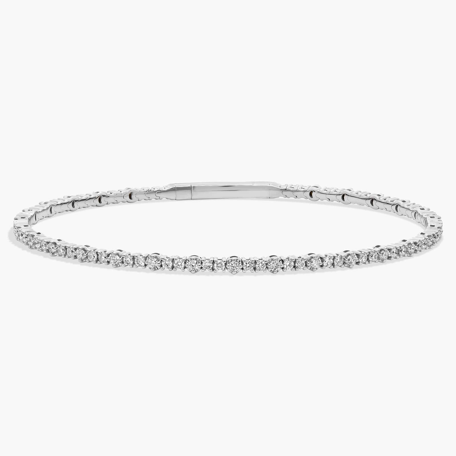 AlternatingDiamondFlexBangleBraceletin14KWhiteGold(11/4Ct.Tw.)