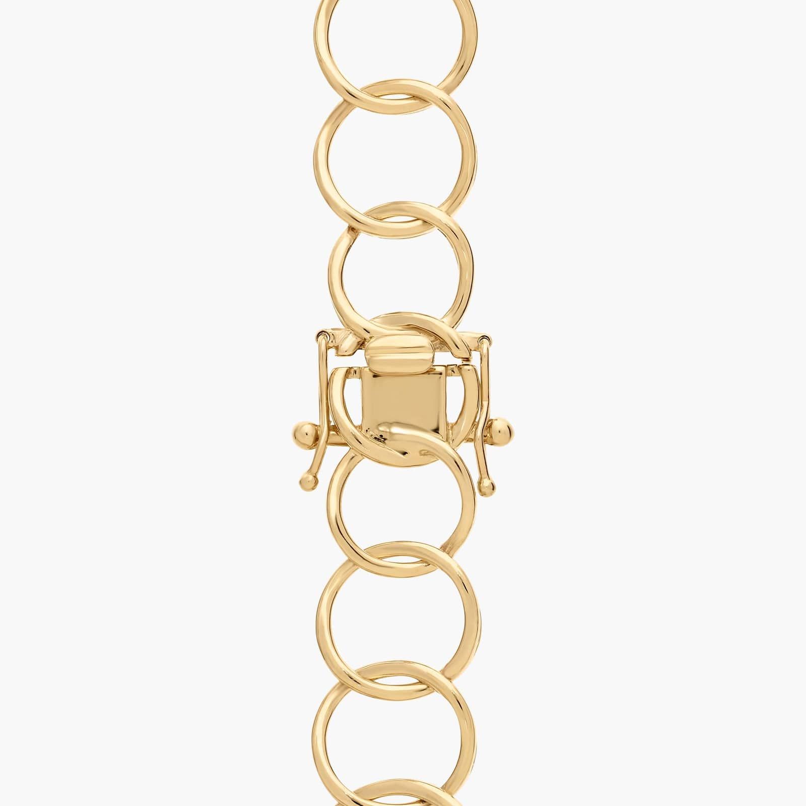 Interlocking Diamond Link Statement Necklace in 14k Yellow Gold (12 Ct. Tw.)