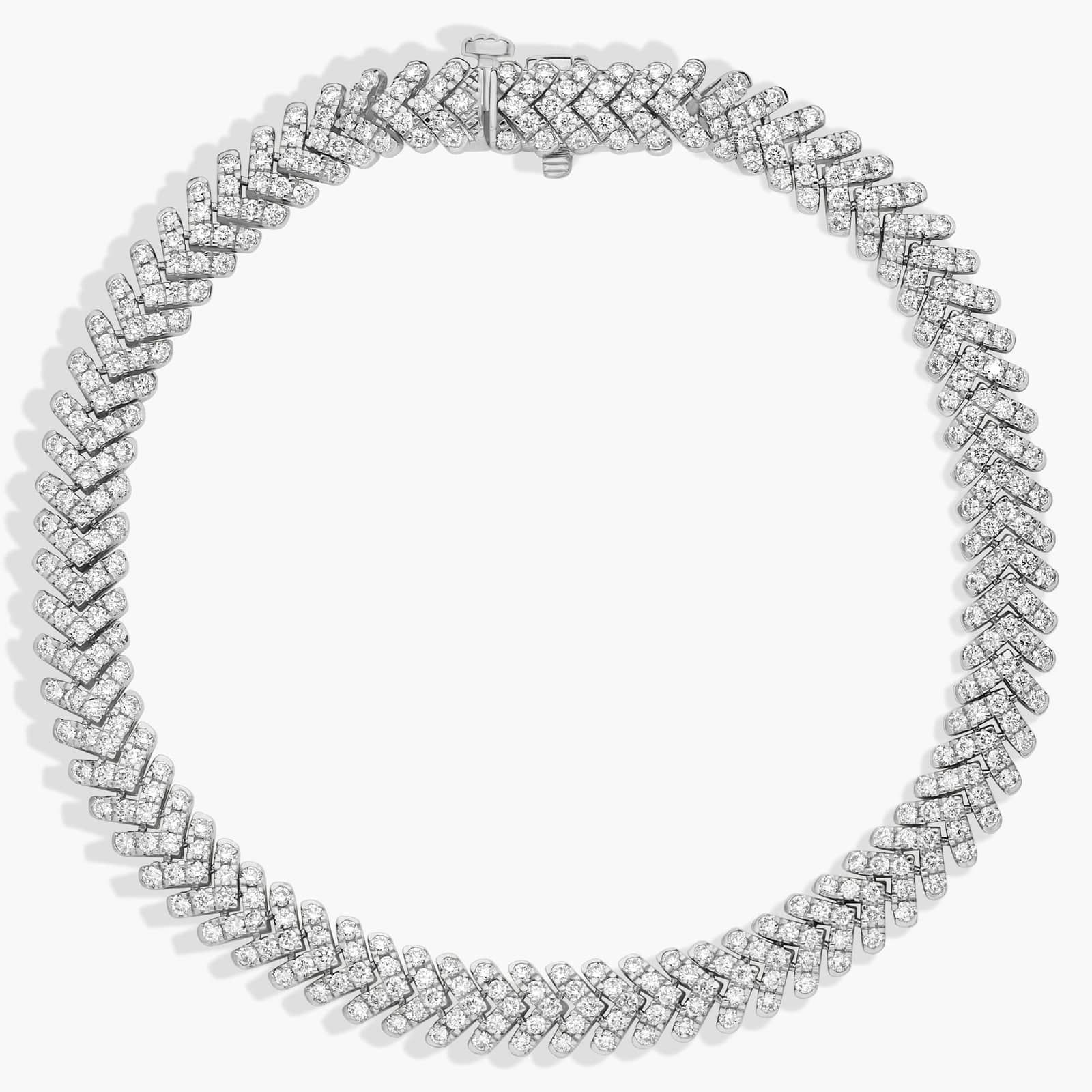Pave Arrow Diamond Tennis Bracelet in 14k White Gold (3 1/5 Ct. Tw.)