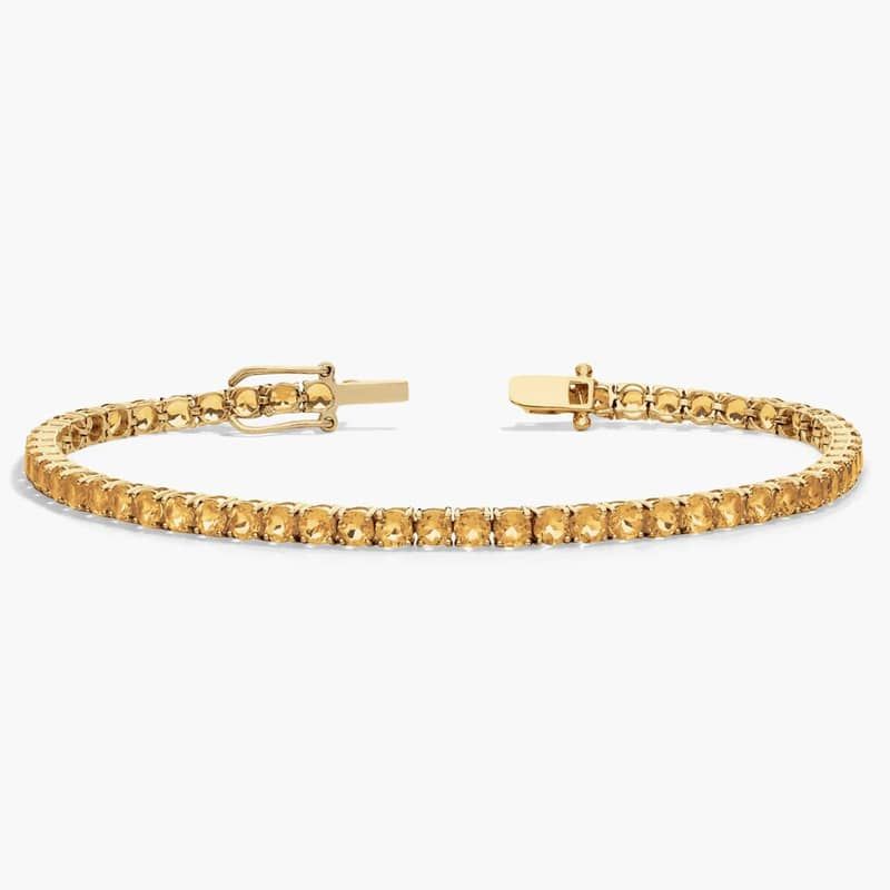 Citrine Birthstone Tennis Bracelet in 14K Yellow Gold