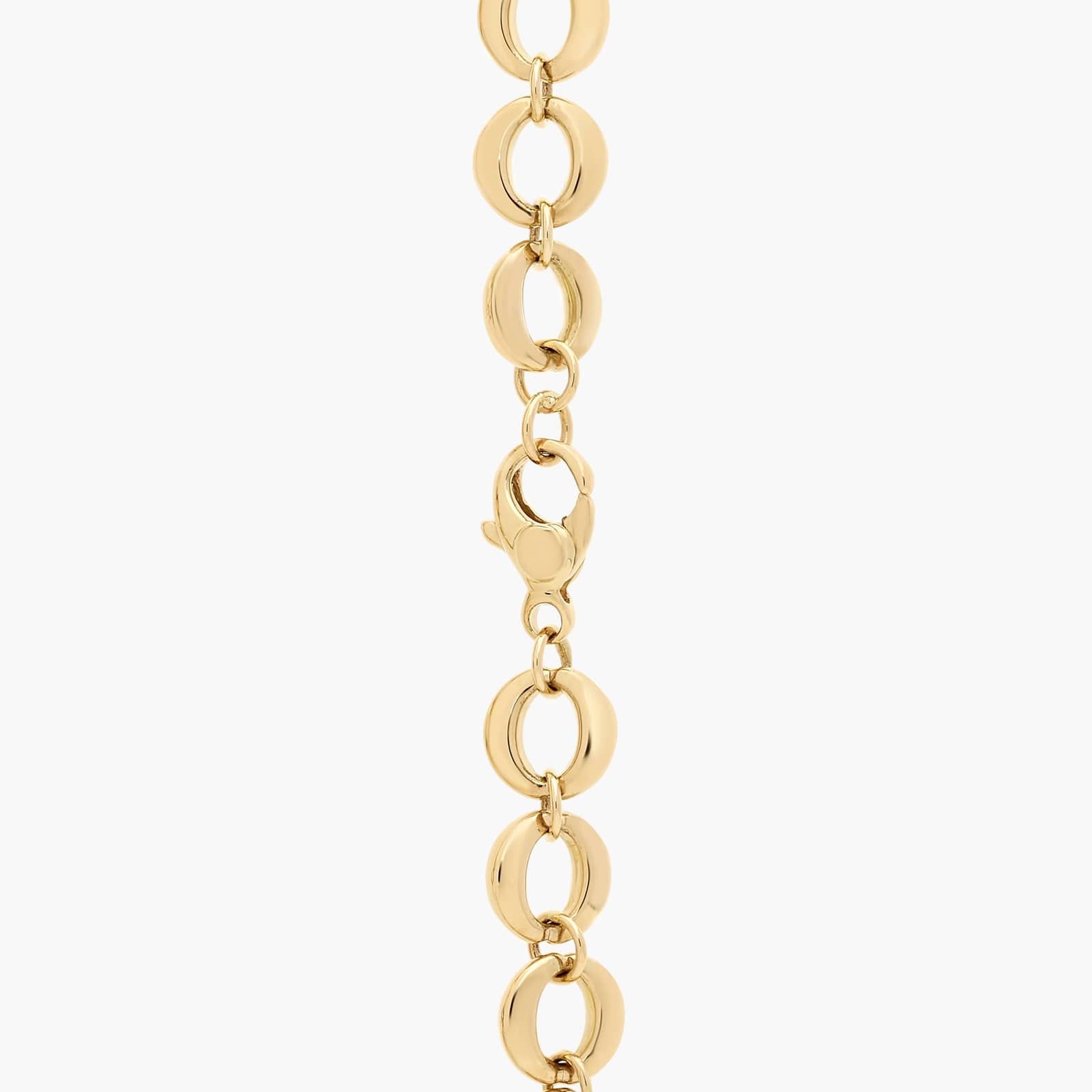 7.5" Round Link Bracelet in 14K Yellow Gold