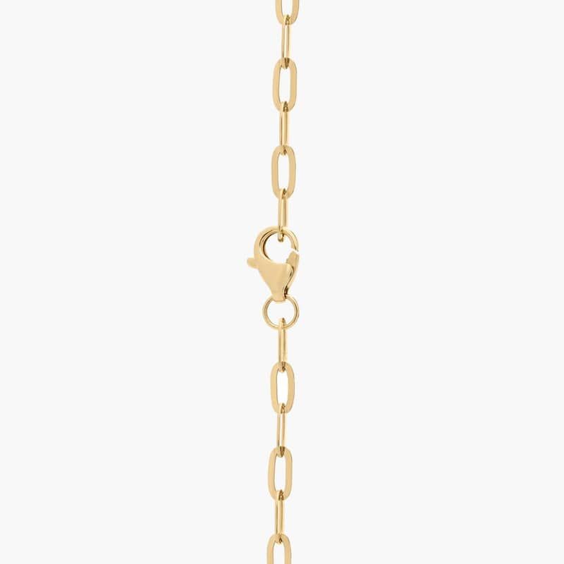 Diamond and Emerald Paperclip Bracelet in 14K Yellow Gold