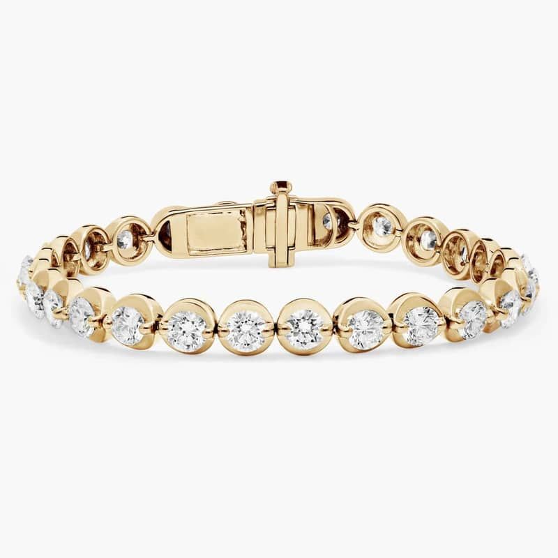 Illusion Tennis Bracelet With Lab-Grown Diamonds In 14K Yellow Gold (6")