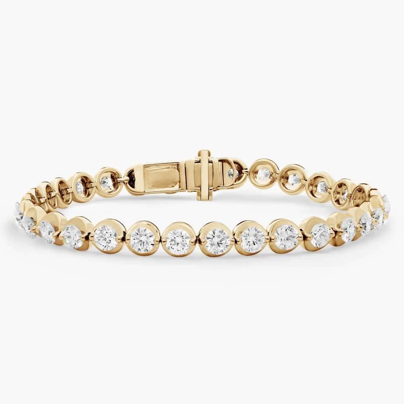 Illusion Tennis Bracelet With Lab-Grown Diamonds In 14K Yellow Gold (7")