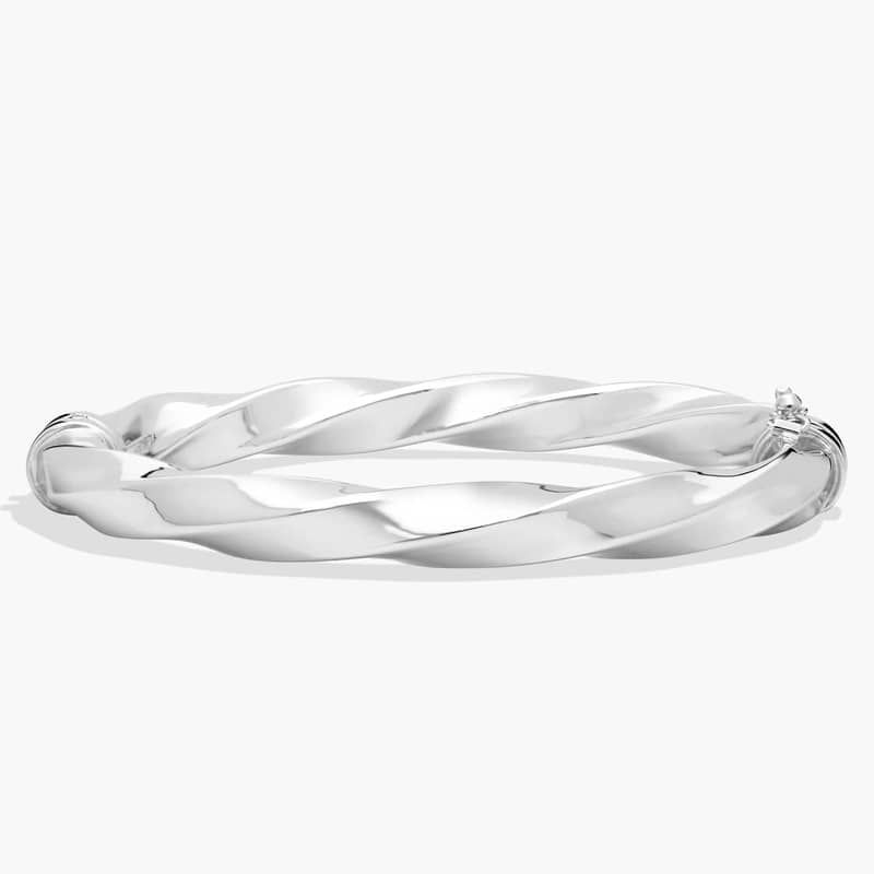 Sterling Silver Twisted Bangle