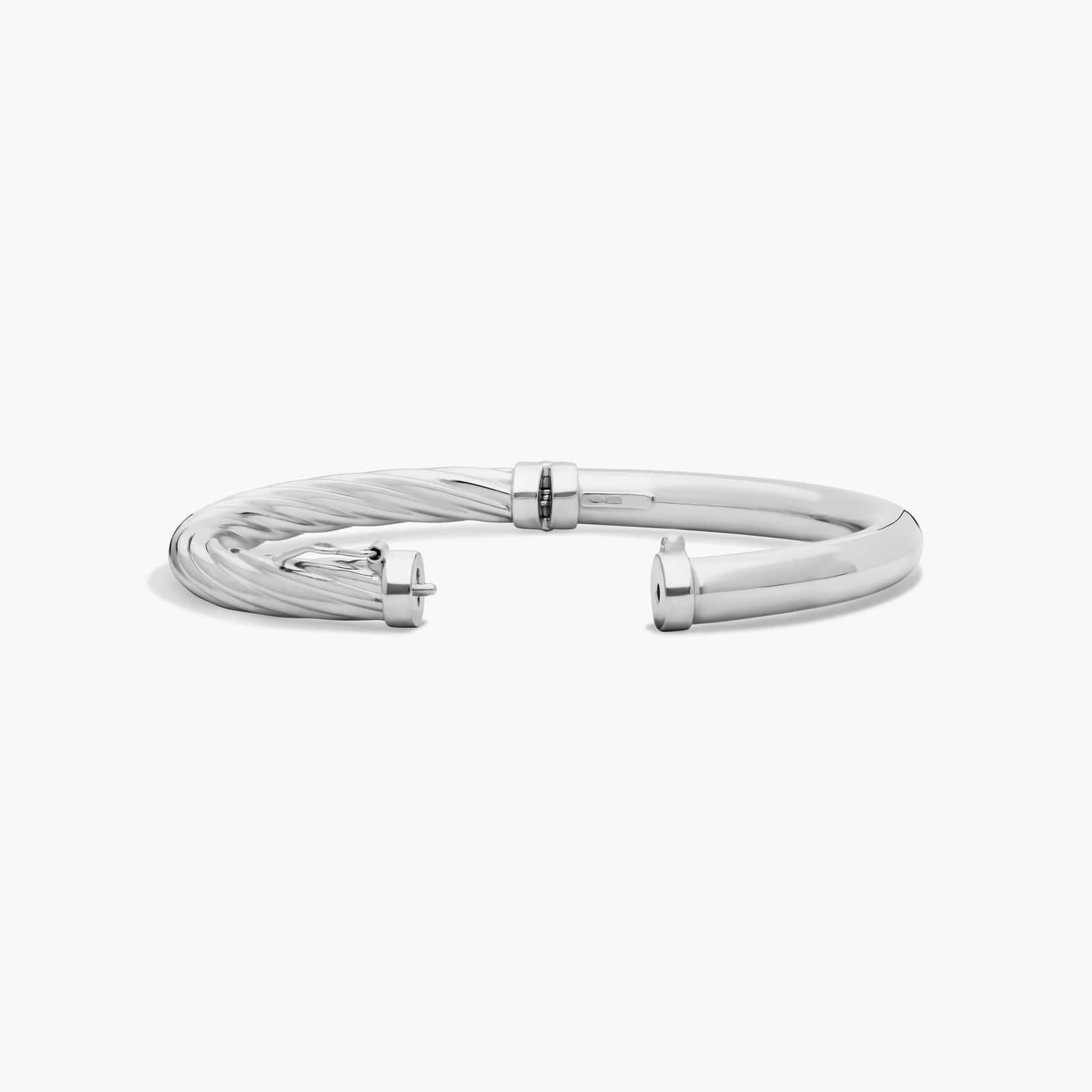 Sterling Silver Half Twisted Bangle